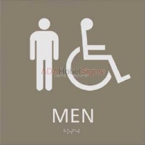 Westin - Back of the house Men's accessible restroom sign