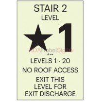 Westin 2016 - Westin Photo-Luminescent Stairway Level Sign