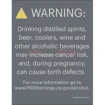 Entrance-Prop 65/Alcohol Warning Sign