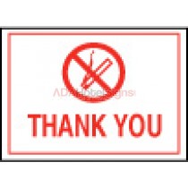 Thank You For Not Smoking Flat Sign