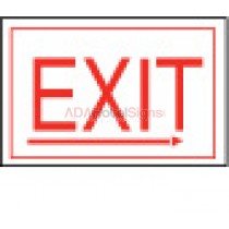 Exit W/ Right Arrow Flat Sign