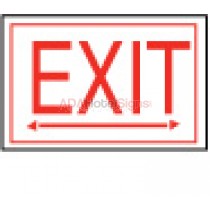 Exit W/ Left & Right Arrows Flat Sign