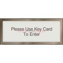 Sheraton - Key card access sign