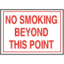 No Smoking Beyond This Point Flat Sign