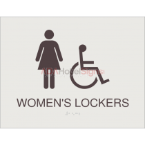 Sheraton - Women's accessible locker room (BOH) sign