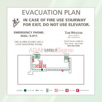 Westin - Corridor Evacuation sign