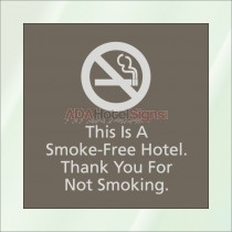 Westin - No smoking sign at hotel entrance level (4 lines)