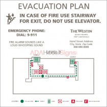 Westin - Meeting Room evacuation sign