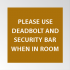 Deadbolt & Security Bar Decal