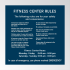 Fitness Center Rules