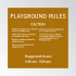 Playground Rules Sign