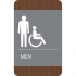 Men w/ accessible restroom sign