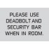 Room Security Decal
