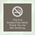 No smoking sign at hotel entrance level (4 lines)