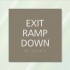Exit sign with ramp and direction (up or down)