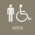 Back of the house Men's accessible restroom sign