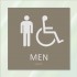 Men's accessible restroom ID sign