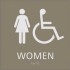 Back of the house Women's accessible restroom sign