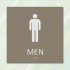 Men's non accessible restroom sign