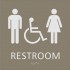 Back of the house Unisex accessible restroom sign