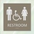 Unisex w/ accessible restroom sign