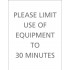 Equipment use limit information sign